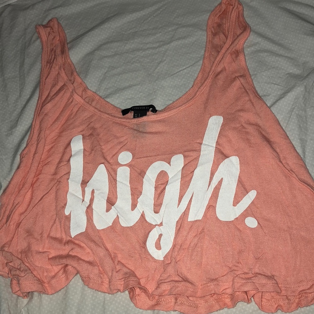 Loose tank crop top